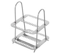 PRETYZOOM Rastrelliera Verticale in Acciaio Inossidabile per Vetrini da Microscopio Struttura Multi-slot, Design Salvaspazio e Antiscivolo, per Biologia e Patologia