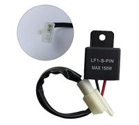 PRETYZOOM Relè Lampeggiatore per Controllo LED Sostituzione Facile per Flasher Pin Adatto Tutti Motociclette Nero