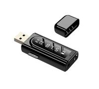 PRETYZOOM Ricevitore Wireless 5.0 Funzione Vivavoce e Trasmettitore Fm 2-in-1 Interfaccia USB e Jack Aux 3,5 Mm, Adattatore Audio senza Fili in Plastica Nero per Auto