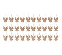 PRETYZOOM Ritaglio Di Renna In Legno 40 Pezzi Fette Di Legno Di Natale Patatine A Forma Di Testa Di Cervo Non Finita Ritaglio Di Impiallacciature Fette Albero Di Natale Rustico