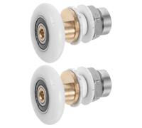 PRETYZOOM Ruote per Porte Doccia Scorrevoli 2 Pezzi Pulegge Cuscinetto Grande 25 MM per Box Doccia in Vetro Bagno Funzionamento senza Sforzo Kit Completo