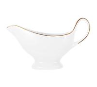 PRETYZOOM Salsiera in Ceramica Bianca Con Piattino Antigoccia Contenitore Per Condimenti Salsa E Spezie Ideale Per Cucina Tavola E Ristoranti 6.7X3.9X2 Inch