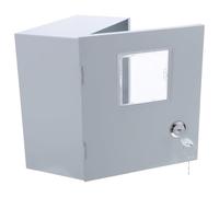 PRETYZOOM Scatola Contatore di Energia in Ferro 155X180X100Mm Resistente all'Umidità Ventilazione Aperta per Uso Esterno in Ambienti Difficili