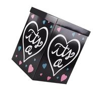 PRETYZOOM Scatola per Shower Gender Reveal in Carta Nera, Contenitore per Palloncini e Bomboniere per Feste di Compleanno, Decorazione per Annuncio del Sesso e Feste Ragazzo Ragazza