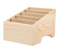 PRETYZOOM Scatola Porta Cellulari in Legno Naturale con Scomparti Organizer da Tavolo per Classe e Ufficio Supporto Multiuso per Smartphone Resistente e Spazioso