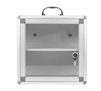 PRETYZOOM Scatola Porta Medicinali a Parete Doppio Scomparto, Contenitore Visibile per Medicinali Domestici da Emergenza, Valigetta da Parete Robusta per Uso Domestico e Comunitario