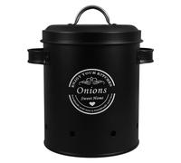 PRETYZOOM Scatola portaoggetti in ferro per patate, cipolle e aglio, contenitore per alimenti con coperchio, ideale per ristoranti e feste