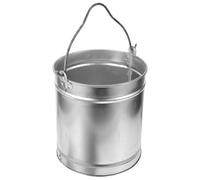 PRETYZOOM Secchio in Ferro per Cenere da Esterno Grande Capacità e Pala per Trasferimento Carbone, Design Multifunzionale per Stufa e Barbecue in Giardino