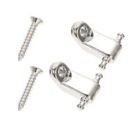 PRETYZOOM Set 1 Pezzo Compressore Corde per Chitarra Elettrica in Metallo Argento Viti di Montaggio Previene Usura Corde Prolunga Durata