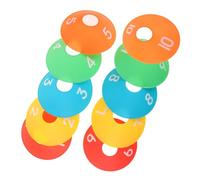 PRETYZOOM Set 10 Coni a Disco Numerati per Allenamento Calcio e Basket Marcatori Sportivi in Plastica Leggera per Esercizi di Agilità Indoor e Outdoor Attrezzatura per Allenamento