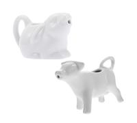 PRETYZOOM Set 2 Pezzi Brocche Per Latte in Ceramica Tazza Per Schiumare Caffè e Porta Salsa, Design Animale (mucca e Coniglio), Medie, Multiuso Per Casa, Bar e Ristorante, Facile Da Pulire
