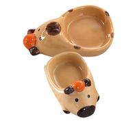 PRETYZOOM Set 2 Pezzi Piatti da Condimento in Ceramica con Design Animale 30ml e 40ml, Salvaspazio e Versatile per Decorazione Tavola e Riunioni Familiari