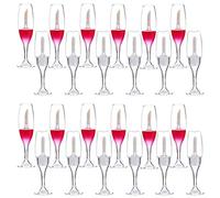 PRETYZOOM Set 24 Pezzi Tubetti Vuoti per Lucidalabbra Fai da Te, Contenitori Plastica a Forma di Bicchiere di Vino, Flaconi Ricaricabili Trasparenti e Rossi per Trucco Labbra, per Viaggi
