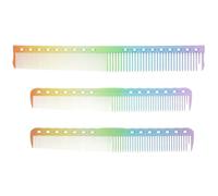PRETYZOOM Set 3 Pettini da Trasparenti Colorati per Styling Chioma Uomo Pettine a Denti per Chioma Ricci Accessorio Professionale per Taglio e Acconciature Fai da Te