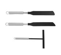 PRETYZOOM Set 3 Pezzi Spatole per Crepes in Acciaio Inossidabile Compatte e Portatili, Utensili da Cucina per Pancake, Uso Quotidiano in Cucina