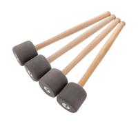 PRETYZOOM Set 4 Bacchette per Batteria con Testa in Schiuma Grigia Manico in Legno Bacchette per Grancassa e Strumenti a Percussione Leggere e Resistenti per Uso Professionale
