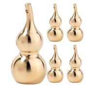PRETYZOOM Set 5 Pezzi Ciondoli in Ottone a Forma di Zucca Vuota, Portachiavi Fai da Te Creativi e Piccoli Pendenti Decorativi per Fortuna e Pace, Accessori Artigianali per Bomboniere