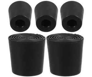PRETYZOOM Set 5 Pezzi Fermaporta in Gomma Nero Antiscivolo, Non Deformabile, Protezione Silenziosa per Porte di Casa e Scuola, Blocca Porte Pratico e Resistente