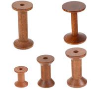 PRETYZOOM Set 5 Spolette in Legno Marrone per Cucito Porta Filo Facile da Conservare e Migliorare L’efficienza nella Tessitura per Uso Domestico