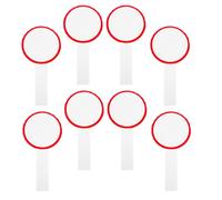 PRETYZOOM Set 8 Mini Lavagne Bianche Portatili Cancellabili, Tabellone Segnapunti per Partite Paletta per Voto, Lavagne Pratiche per Giudici e attività Sportive, 10x20 Cm Rosso