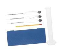 PRETYZOOM Set Alcolometro per Birra Artigianale Idrometro in Vetro e Cilindro in Plastica, Facile da Leggere e Calcolare Tasso Alcolico a Casa