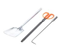 PRETYZOOM Set Attrezzi per Stufa 3 Pezzi Pala per Cenere e Fire Coal Shovel in Ferro Leggero e Resistente, Accessori Indispensabili per Stufa e Uso Quotidiano