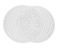 PRETYZOOM Set di 2 tappetini per scarico in silicone rotondi da 12 pollici con fori antiscivolo per lavello, protezione per l'essiccazione di piatti e stoviglie