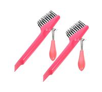 PRETYZOOM Set di Pulizia per Pettine Chioma Spazzola Ergonomica in Abs Rosa, Superficie Liscia, per Casa e Viaggio, Strumento Pratico per Rimuovere Peli e Detriti