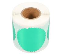 PRETYZOOM Sigilli in Rilievo Verde Bordo Seghettato 250 Pezzi, Etichette Adesive per Certificati, Adesivi Premio per Ufficio e Scrapbooking, Sigilli di Cancelleria Multiuso per Buste