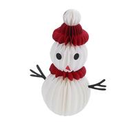 PRETYZOOM Snowman Honeycomb Centerpiece Foldable Figurine for Festive Indoor Table Decoration Reusable Christmas Dining Party Ornament