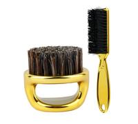PRETYZOOM Spazzola da a Anello Set 2 Pezzi Spazzola per Pulizia Collo Setole Morbide per Barba e Chioma Uomo Accessorio Toelettatura Professionale