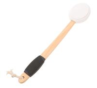 PRETYZOOM Spazzola per Scrub Corpo Manico lungo Ergonomico in Legno e Spugna Blu Antiscivolo per Pulizia e Massaggio della Schiena Sotto la Doccia