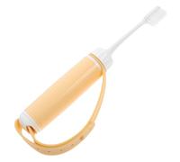 PRETYZOOM Spazzolino Manuale Spazzolino da Denti Compatto in Silicone Giallo per Pulizia Orale Quotidiana e Riabilitazione, per Anziani e Persone Disabilità