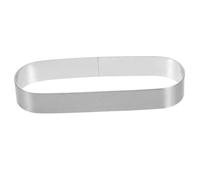 PRETYZOOM Stampo Ovale Antiaderente in Acciaio Inossidabile per Crostata Francese Stampo per Crostata Mousse 1 Pezzo Strumento di Cottura Riutilizzabile