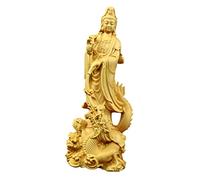 PRETYZOOM Statua Guanyin in Intagliato Del Tempio Artigianato Cinese Decorazione e Ufficio (6.2 * 5.5 * 17cm)
