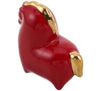 PRETYZOOM Statuetta di Cavallo Rampante in Ceramica Rossa e Dorata, Ornamento Zodiacale Cinese per Decorazioni Casa e Ufficio, Figura Decorativa per Capodanno Cinese 2026