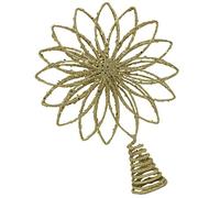 PRETYZOOM Stella Di Natale Decorativa Per Albero Puntale Battuto Con Petali Addobbo Riusabile Per Festività Per Casa Ufficio e Eventi Natalizi