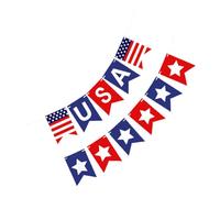 PRETYZOOM Striscione Decorativo per Feste del 4 Luglio, Bandiera a Stelle a Cinque Punte Design a Coda di Pesce, Set da 2 Pezzi per Decorazioni Interne ed Esterne, Forniture per Festa