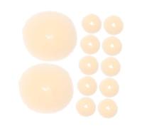 PRETYZOOM Strumento per Chignon Ciambella 12 Pezzi Beige 9 Cm per Chioma da Donna e Ragazze Adolescenti Accessori per Styling Chioma per Feste e Uso Quotidiano