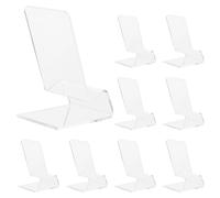 PRETYZOOM Supporti per Cellulare in Acrilico 10 Pezzi da Scrivania per Ufficio, Supporto da Tavolo Trasparente per Telefoni Funzione di Esposizione e Ricarica, Accessori Pratici