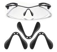 PRETYZOOM Supporti per Naso Regolabili per Occhiali da Ciclismo 3 Pezzi in Metallo e Gomma Antiscivolo per Occhiali Sportivi da Outdoor