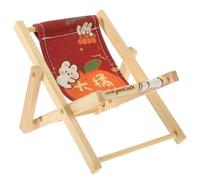 PRETYZOOM Supporto per a Forma di Sedia da Spiaggia in Legno e Miniatura Base Robusta e Accessorio Pratico per Liberare le Mani Decorazione da Tavolo per Casa