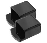 PRETYZOOM Supporto per Telecomando da Muro in Abs Nero 2 Pezzi, Scaffale Organizzatore senza Foratura per Piccoli Oggetti e Pettini su Superfici Lisce, per Festa Estiva