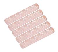 PRETYZOOM Supporto Porta Pennelli per Nail Art in Resina Spessa con 5 Scomparti Trasparenti Organizer da Tavolo Stabile per Manicure e Strumenti Unghie Facile da Pulire e Design Moderno