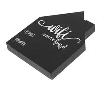 PRETYZOOM Targa Wi-Fi in Legno Cancellabile a Forma di Casa Cartello Password Wifi per Ospiti Piccolo per Ufficio Bar e Arredamento Camera da Letto