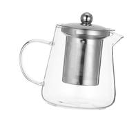PRETYZOOM Teiera Vetro con Infusore Acciaio Inossidabile Kettle Trasparente per Tè Foglie Sciolte Adatta per Uso su o Ufficio