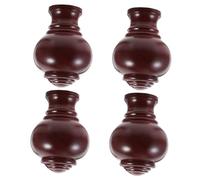 PRETYZOOM Terminali per Bastoni per Tende Terminali Decorativi in plastica Effetto Legno Facili da Installare per Larredamento della Casa