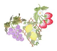PRETYZOOM Toppe Adesive per Tessuti Ricamate Frutta 3 Pezzi Fragola, Uva e Limone, Patch per Cucito e Decorazione Abbigliamento e Tende
