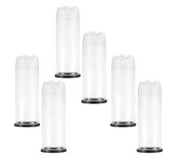 PRETYZOOM Tubo Trasparente in PVC, Contenitore Cilindrico con Coperchio | Base Rinforzata e Interno Liscio, Facile da Trasportare, Adatto a Palline da Ping Pong e Piccoli Oggetti