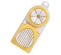 PRETYZOOM Uova Sode Multifunzionale in Acciaio Inox e Pp Affetta Uova Frutta e Verdura con Lama Doppia Utensile da Cucina Resistente e Pratico per Fette Uniformi